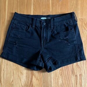 Old Navy Distressed Black Jean Shorts